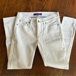 Womens Ralph Lauren Purple Label 400 Matchstick Ankle Slim White Jeans Sz 27